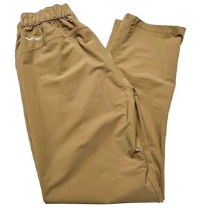 MIER Pants Mens Medium Beige Hiking Outdoor Stretch Elastic Waist Athletic Gym